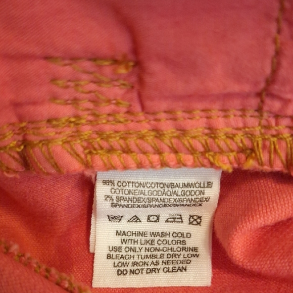 Free People Salmon Corduroy Straight Leg Pants. Excellent Condition Size 28 - Picture 14 of 14